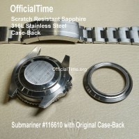 Rolex Submariner Style - Sapphire Transparent Case Back