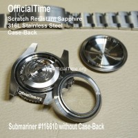 Rolex Submariner Style - Sapphire Transparent Case Back Rolex Submariner Style - Sapphire Transparent Case Back