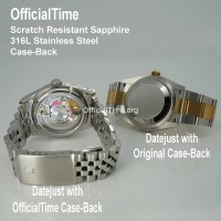 Rolex Datejust Style - Sapphire Transparent Case Back