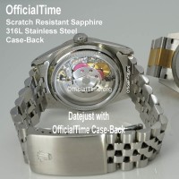 Rolex Datejust Style - Sapphire Transparent Case Back
