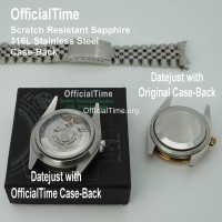 Rolex Datejust Style - Sapphire Transparent Case Back