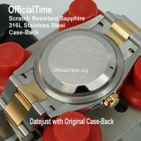 Rolex Datejust Style - Sapphire Transparent Case Back