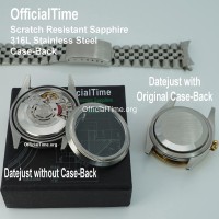 Rolex Datejust Style - Sapphire Transparent Case Back