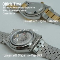Rolex Datejust Style - Sapphire Transparent Case Back
