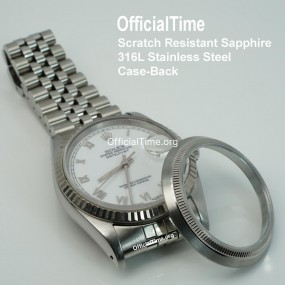 Rolex Datejust Style - Sapphire Transparent Case Back