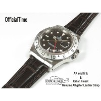 Rolex Explorer Style - Genuine Alligator Leather Strap (3 color)