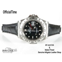 Rolex Explorer Style - Genuine Alligator Leather Strap (3 color)