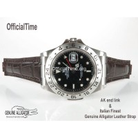 Rolex Explorer Style - Genuine Alligator Leather Strap (3 color)