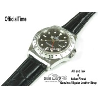 Rolex Explorer Style - Genuine Alligator Leather Strap (3 color)