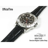 Rolex Explorer Style - Genuine Alligator Leather Strap (3 color)