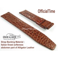 IWC Style : Double-sided Genuine Alligator Leather Strap (4 color)