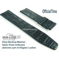 IWC Style : Double-sided Genuine Alligator Leather Strap (4 color)