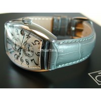 Franck Muller Style : Genuine Calf Leather with Alligator Grain Strap (5 color)
