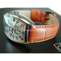 Franck Muller Style : Genuine Calf Leather with Alligator Grain Strap (5 color)