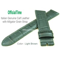 Franck Muller Style : Genuine Calf Leather with Alligator Grain Strap (5 color)
