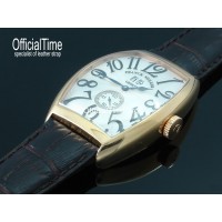 Franck Muller Style : Genuine Calf Leather with Alligator Grain Strap (5 color)