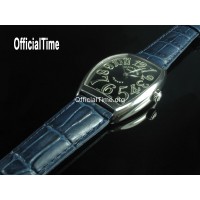 Franck Muller Style : Genuine Calf Leather with Alligator Grain Strap (5 color)