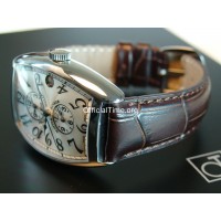 Franck Muller Style : Genuine Calf Leather with Alligator Grain Strap (5 color)