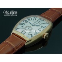 Franck Muller Style : Genuine Calf Leather with Alligator Grain Strap (5 color)