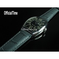 Franck Muller Style : Genuine Calf Leather with Alligator Grain Strap (5 color)