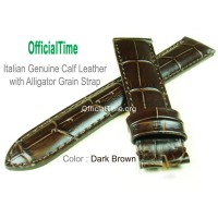 Franck Muller Style : Genuine Calf Leather with Alligator Grain Strap (5 color)