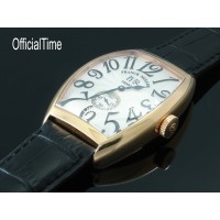 Franck Muller Style : Genuine Calf Leather with Alligator Grain Strap (5 color)