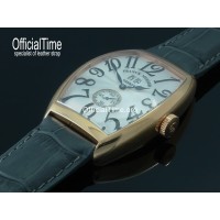 Franck Muller Style : Genuine Calf Leather with Alligator Grain Strap (5 color)