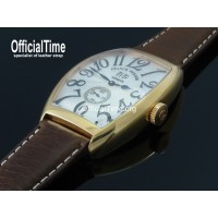 Franck Muller Style : Italian Genuine Bull Leather Strap (3 color)