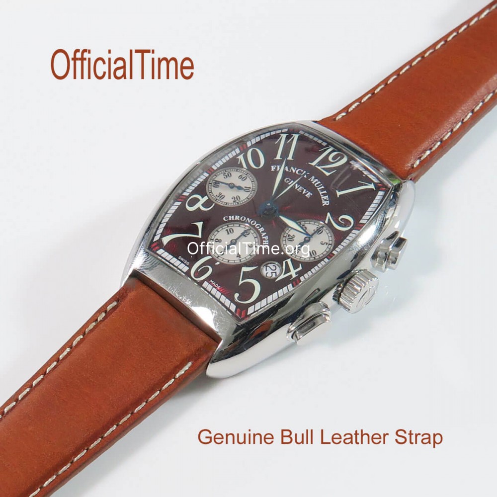 Franck Muller Style - OfficialTime Genuine Bull Leather Strap