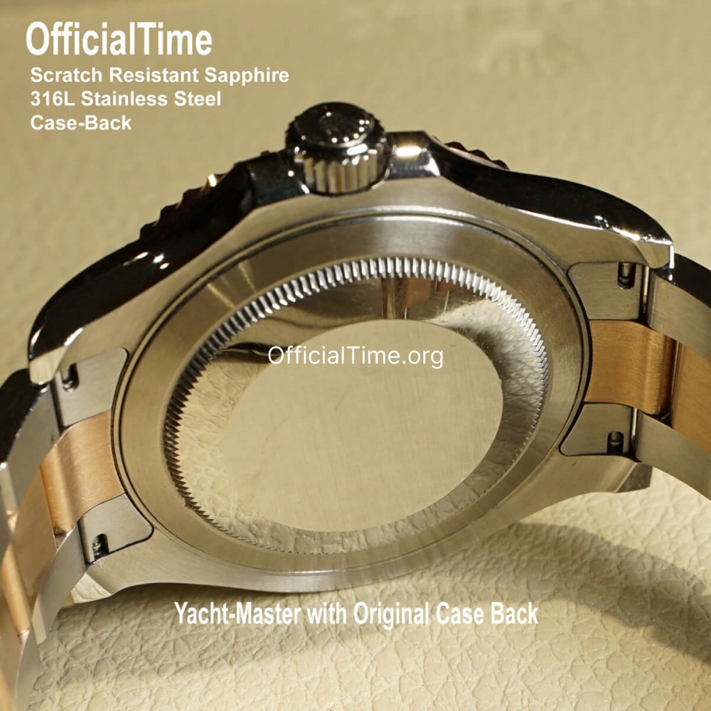 OfficialTime Transparent Case Back for Rolex Yacht Master