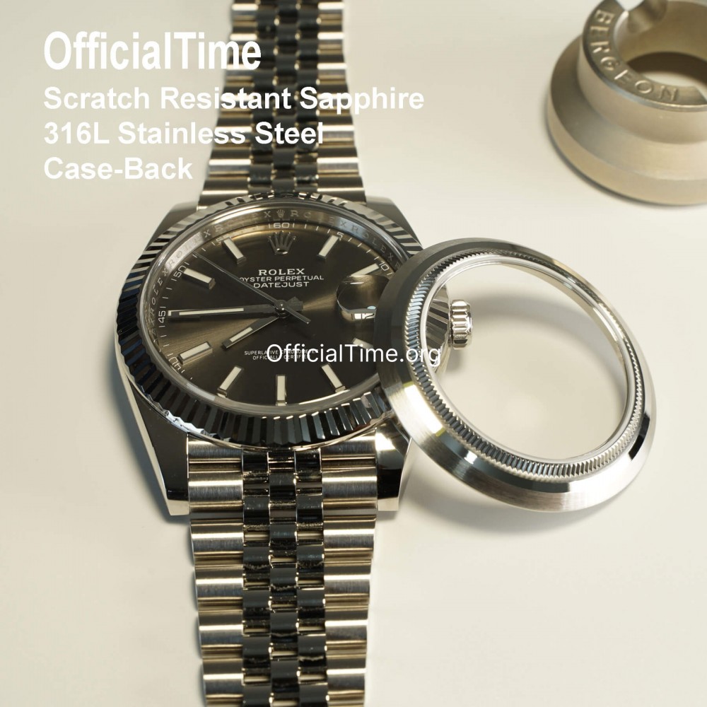 OfficialTime Transparent Case Back for Rolex Datejust #41mm