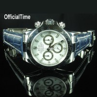 Rolex Daytona Style - Calf Leather with Alligator Grain Strap (3 color)