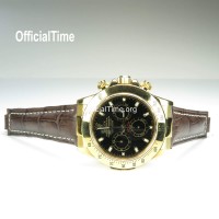 Rolex Daytona Style - Calf Leather with Alligator Grain Strap (3 color)