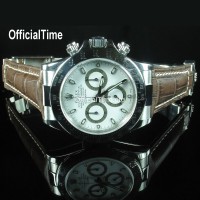 Rolex Daytona Style - Calf Leather with Alligator Grain Strap (3 color)