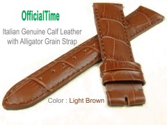 19/16mm Calf Leather with Alligator Grain Strap (5 colors)