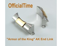 Rolex Submariner #16613 Style -  "Armor of the King" AK End Link (Gold-Steel plating)