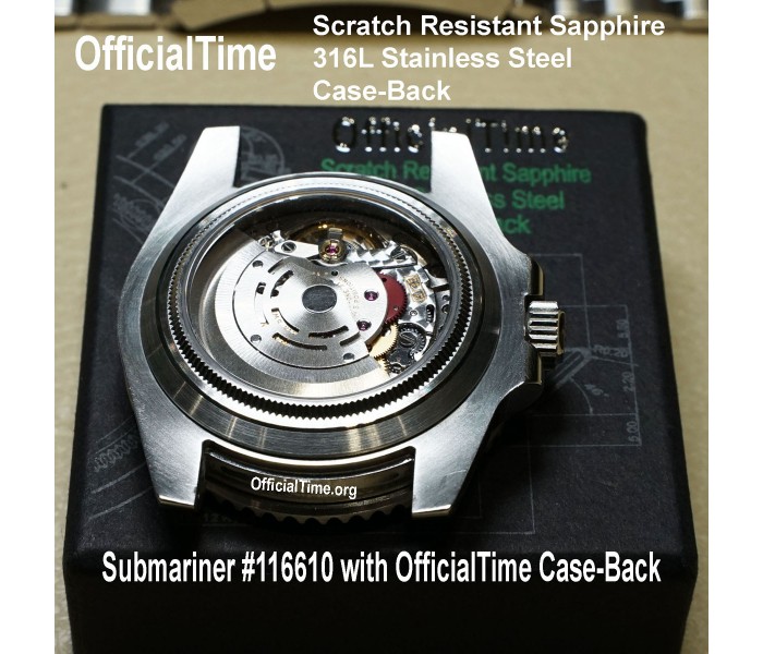 glemme kim acceptere Rolex Submariner #116610 - Sapphire Exhibition Case-Back