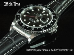 Rolex GMT Master #16700 Style - 20/16mm Calf Leather with Alligator Grain Strap (4 colors)