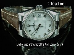 Rolex Datejust #16200 Style - 20/16mm Calf Leather with Alligator Grain Strap for Jubilee (4 colors)