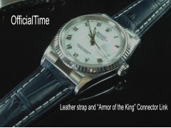 Rolex Datejust #16220 Style - 20/16mm Calf Leather with Alligator Grain Strap for Jubilee (4 colors)