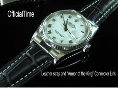 Rolex Datejust #16234 Style - 20/16mm Calf Leather with Alligator Grain Strap for Jubilee (4 colors)