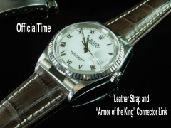 Rolex Datejust #16234 Style - 20/16mm Calf Leather with Alligator Grain Strap for Oyster (4 colors)