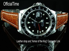 Rolex GMT Master II #16710 Style - 20/16mm Buffalo Leather Strap (3 colors)