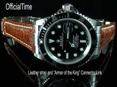 Rolex Submariner #16610LV Style - 20/16mm Buffalo Leather Strap (3 colors)