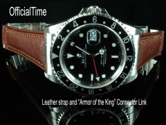 Rolex Style - 20/16mm Bull Leather Strap (2 colors)