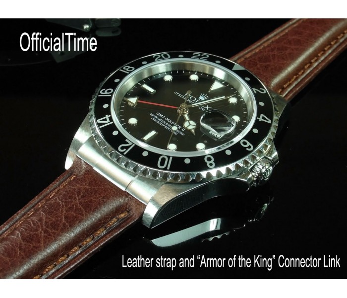 rolex gmt on leather strap