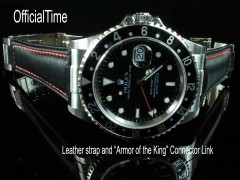 Rolex GMT Master II #16710 Style - 20/16mm Bull Leather Strap (2 colors)