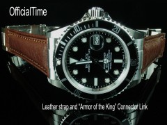 Rolex Submariner Style - 20/16mm Bull Leather Strap (2 colors)
