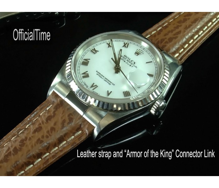 Rolex Datejust #16220 Style - 20/16mm Shark Skin Strap for Jubilee (3 colors)