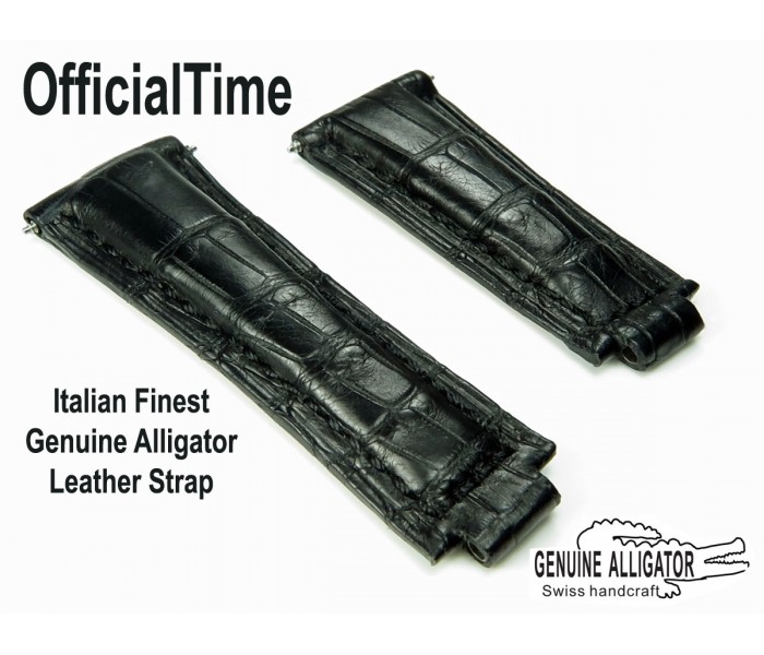 Rolex Daytona Style - 20/16mm Genuine Alligator Leather Strap (3 colors)